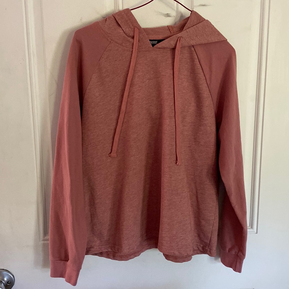 Junior’s size Small Salmon Colored Hoodie Five.By.Five